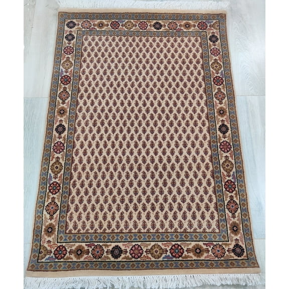 3' x 4' Bedside Area Rugs Hand Knotted Mir Paisley with Floral design