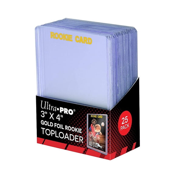 Ultra Pro 3" X 4" Rookie Gold Toploader 25ct