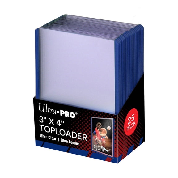 Ultra Pro 3" X 4" Red Border Toploader 25ct