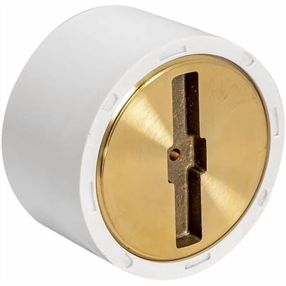3 x 4 Inch PVC Cleanout with Brass Plug for Tubular Drain Applications, White, 15336$$Home Decor, Kitchen, & Other
