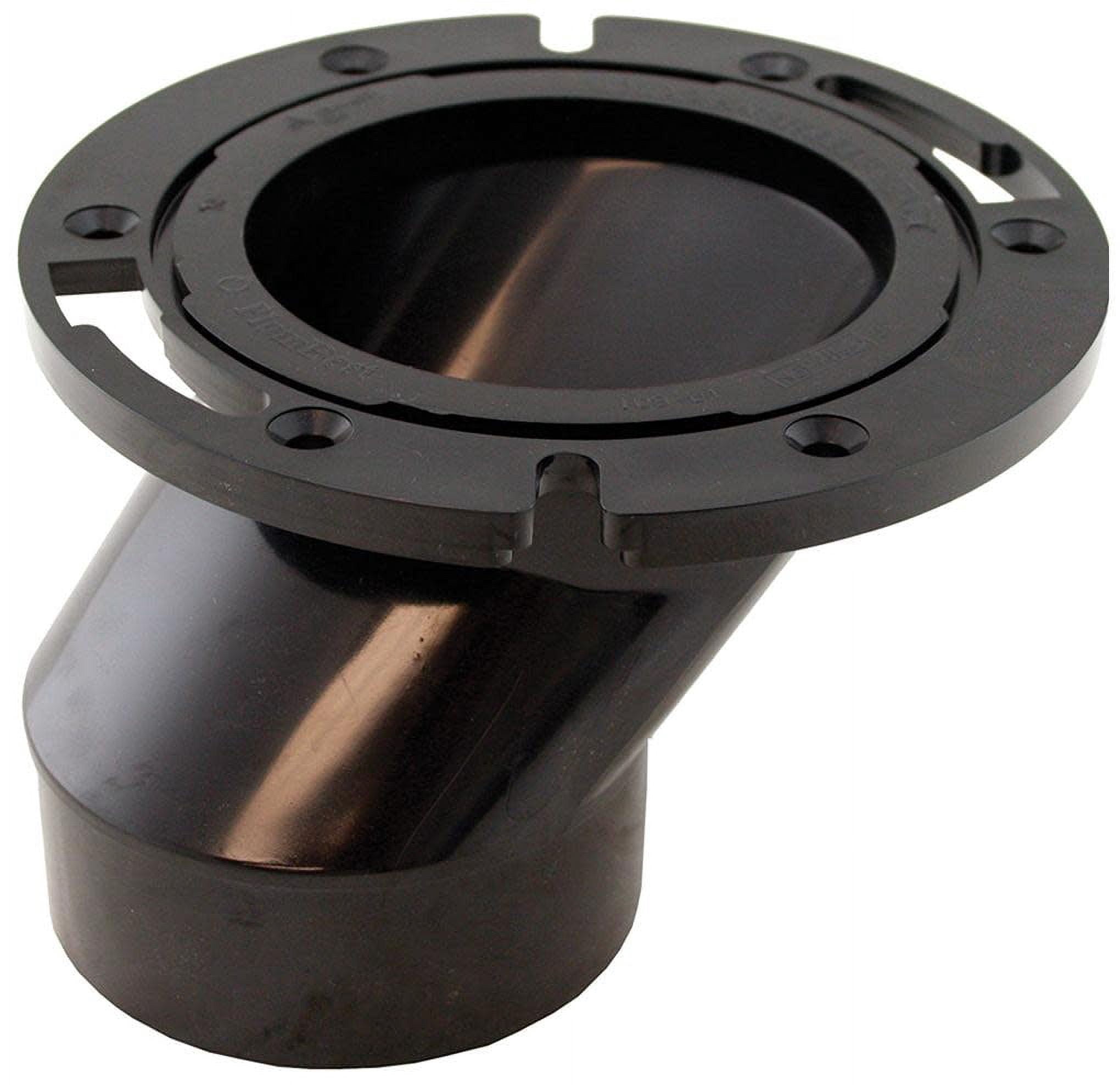 3" x 4" Plumbfit ABS Offset Closet Flange with Plastic Swivel Ring less ...