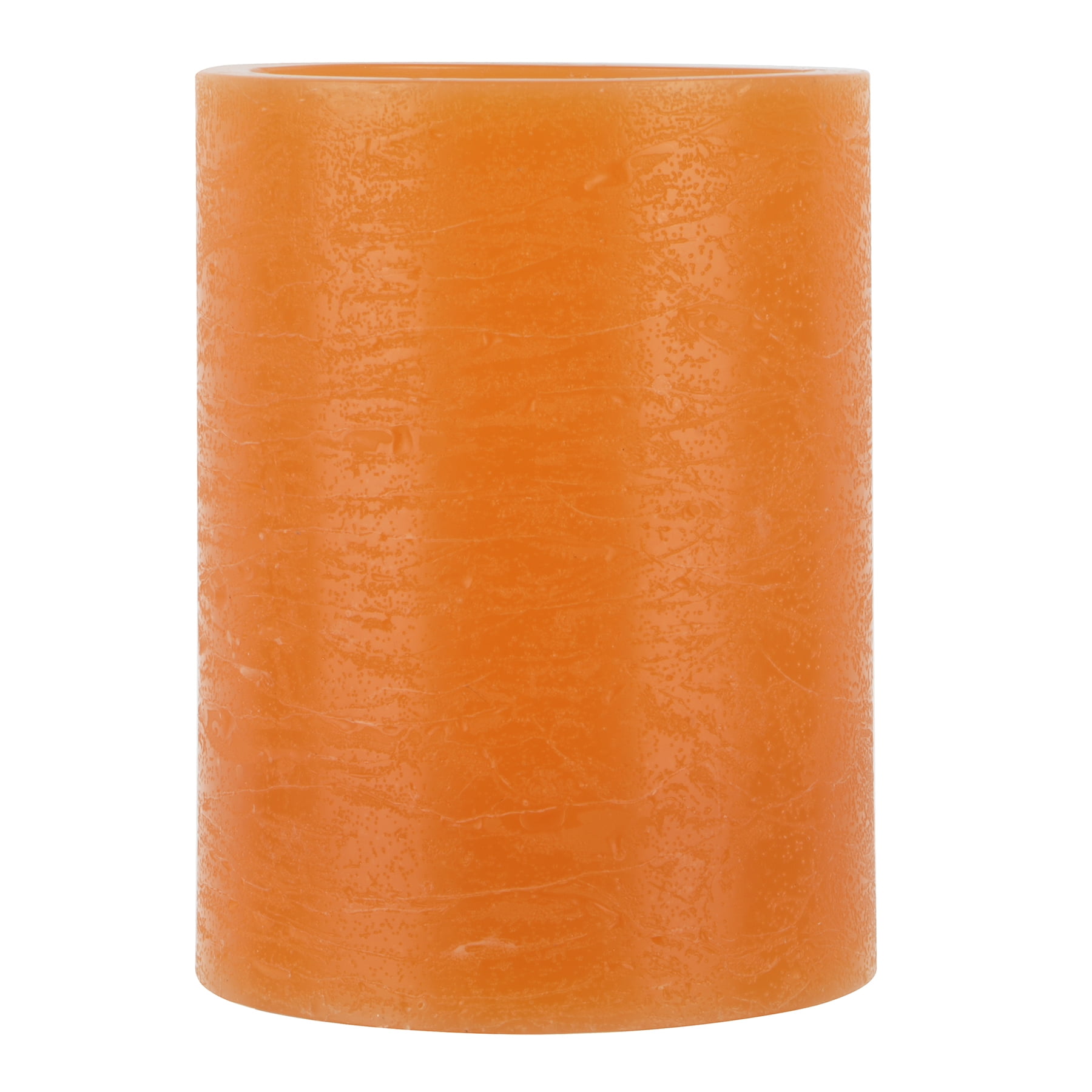 3" x 4" Rustic Orange LED Pillar Candle by Ashland-Halloween Home Decor