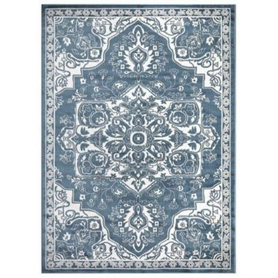 3 x 4 ft. Jefferson Vintage Medallion Rectangle Area Rug, Blue