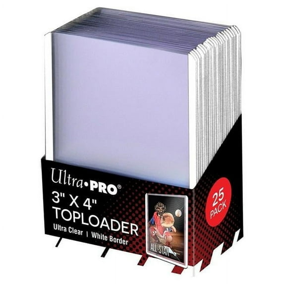 3 x 4 in. Border Top Loader, White - Set of 25