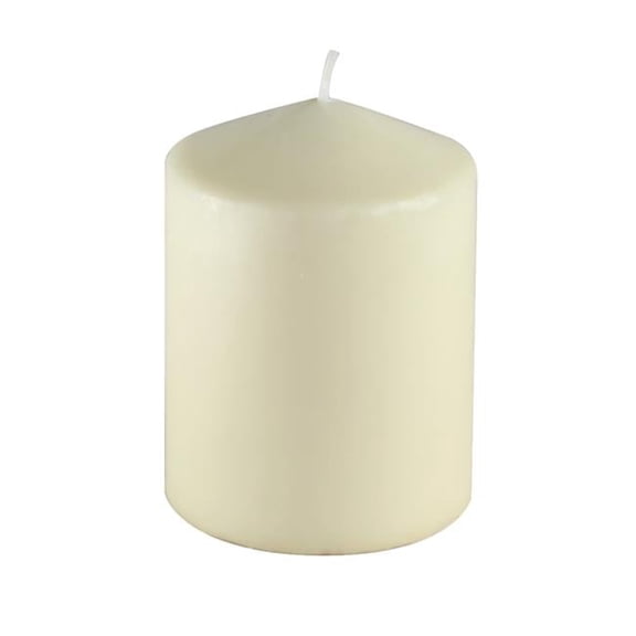 3 x 4 in. Pressed & Over-Dipped Pillar Candles, Ivory - Pack of 3