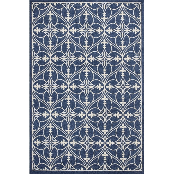 3' x 5' Denim UV Treated Polypropylene Area Rug