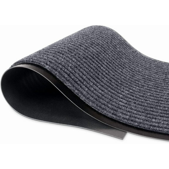 3 x 5 Feet Rubber Border Heavy Duty Door Mat, Waterproof, Low-Profile, Easy to Clean, Rubber Entry Mudroom Rug