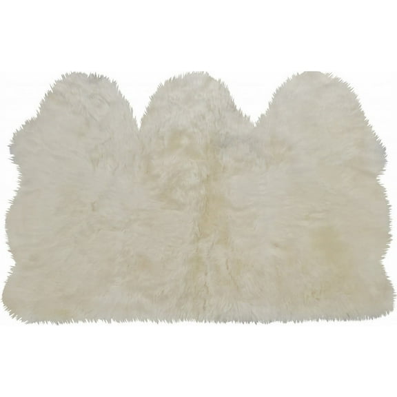 3' x 5' Golden Natural Sheepskin Area Rug
