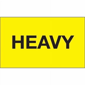 3" x 5" - " Heavy" (Fluorescent Yellow) Labels - 500 Per Roll