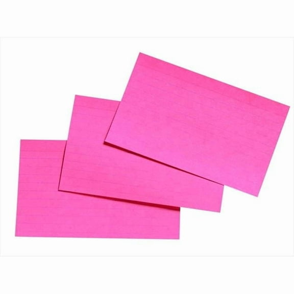 3 x 5 In. Heavyweight Ruled Index Card, Cherry, Pack - 100