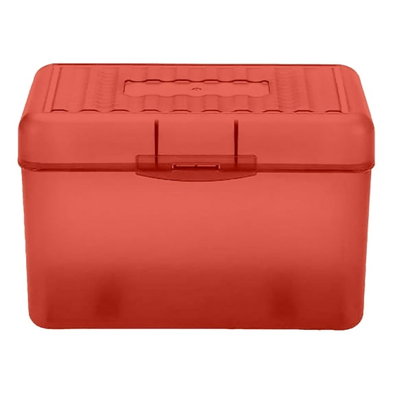 3 x 5 Inch Index Card Holder with Flip Top and Lock for Storing Cards with Translucent and Versatile Design