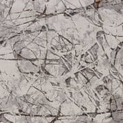 3 x 5 Ivory or Grey Abstract Area Rug
