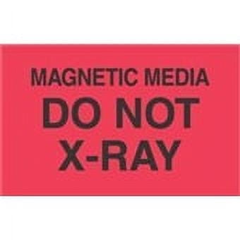 #DL2461 3 x 5" Magnetic Media Do Not X-RAY Label 500 Pack