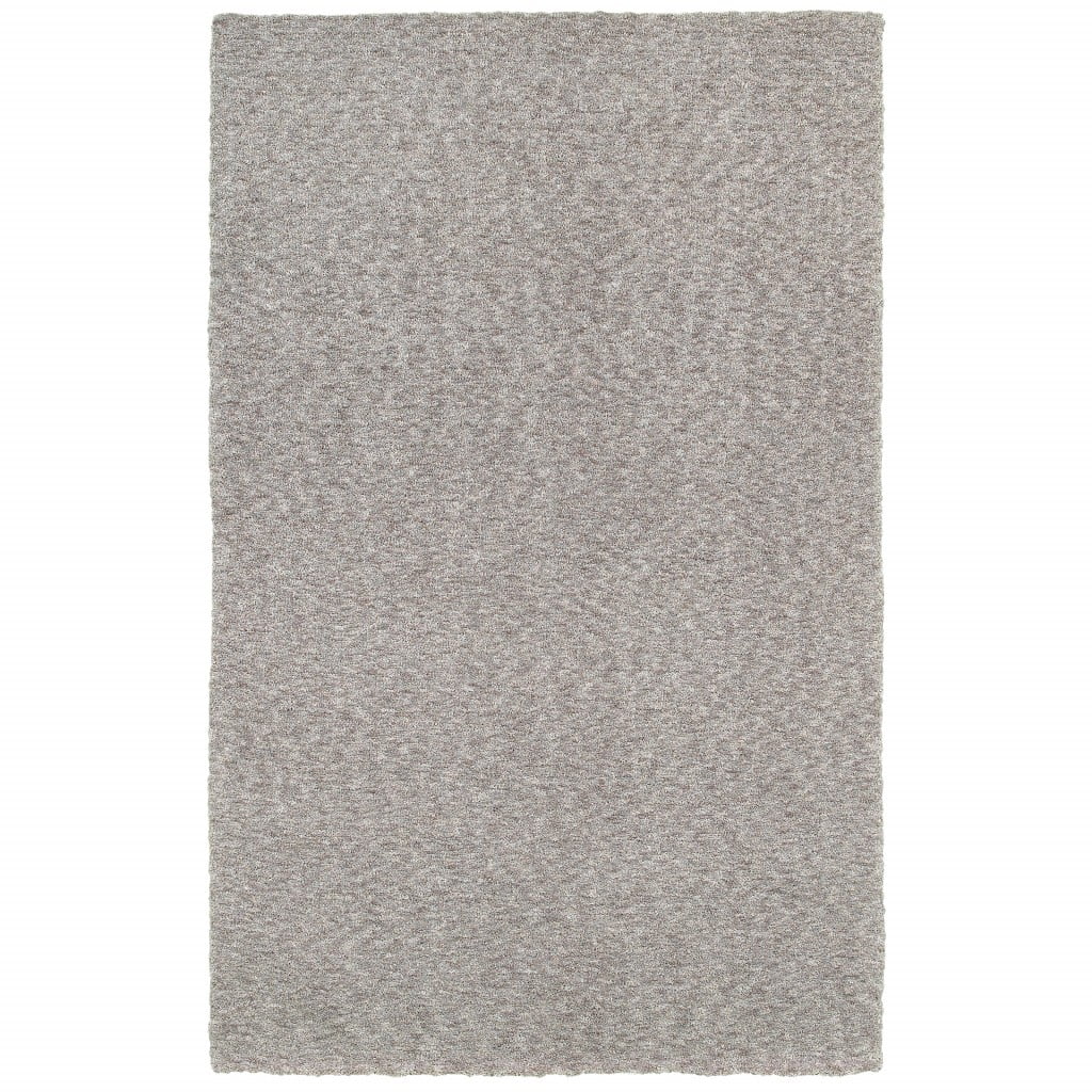 Handmade Gray Tufted Cotton Shag Area Rug 3' x 5'