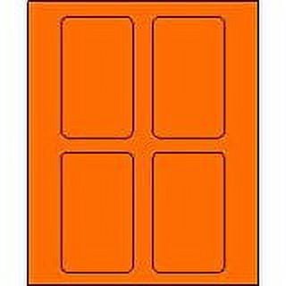 3" x 5" Orange Fluorescent Labels for Laser Printers, Inkjet Printers or Copier Machines. (GL3050 OG)