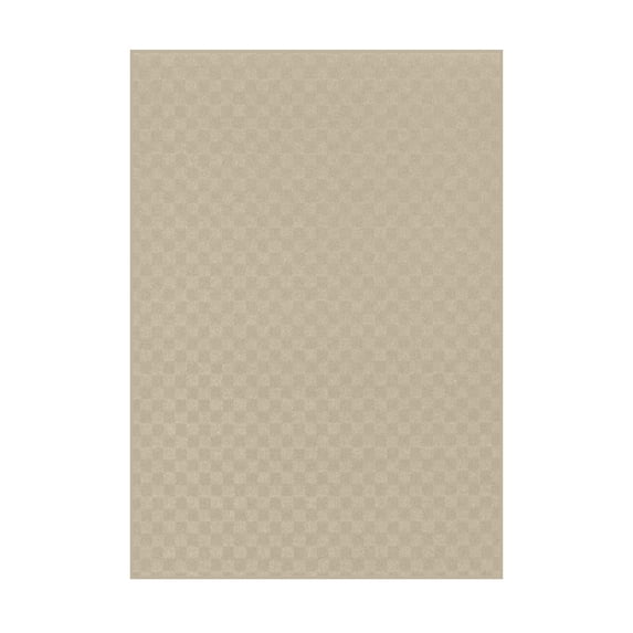 Koeckritz Rugs Putty Checkerboard Eco-Friendly DuraKnit Indoor/Outdoor Area Rug, 3' x 5'