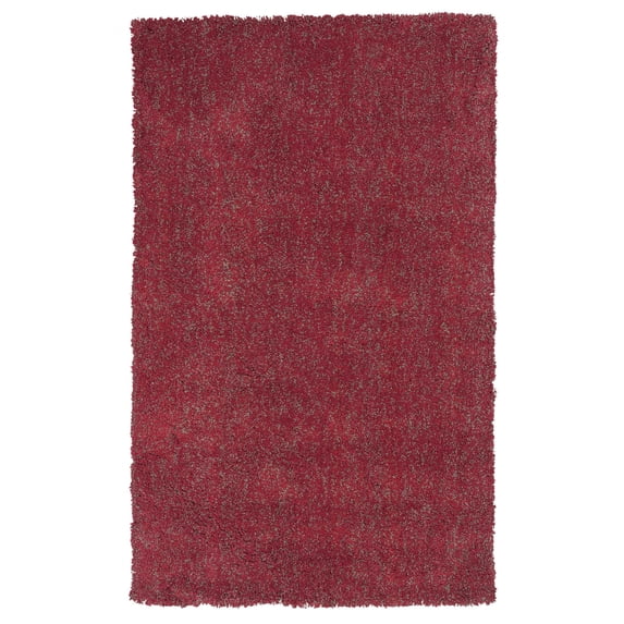 3' x 5' Red Heather Plain Area Rug