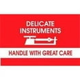thumbnail image 1 of 3 x 5" Red/White Delicate Instruments Handle with Great Care Label, Packing, Mover Stickers [Pack of 500], 1 of 1