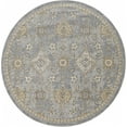 thumbnail image 1 of 3' x 5' Sage Green Floral Vine Bordered Wool Indoor Area Rug, 1 of 3