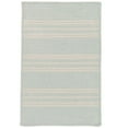thumbnail image 1 of 3' x 5' Sea Green Striped Handmade Braided Rectangular Area Throw Rug, 1 of 3