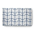 thumbnail image 1 of 3' x 5' Simply Daisy Anchor Pattern Beach Style Chenille Area Rug, Nautical Navy, 1 of 4