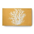 thumbnail image 1 of 3' x 5' Simply Daisy Big Seaweed Beach Style Chenille Area Rug, Egg Yolk Yellow, 1 of 4