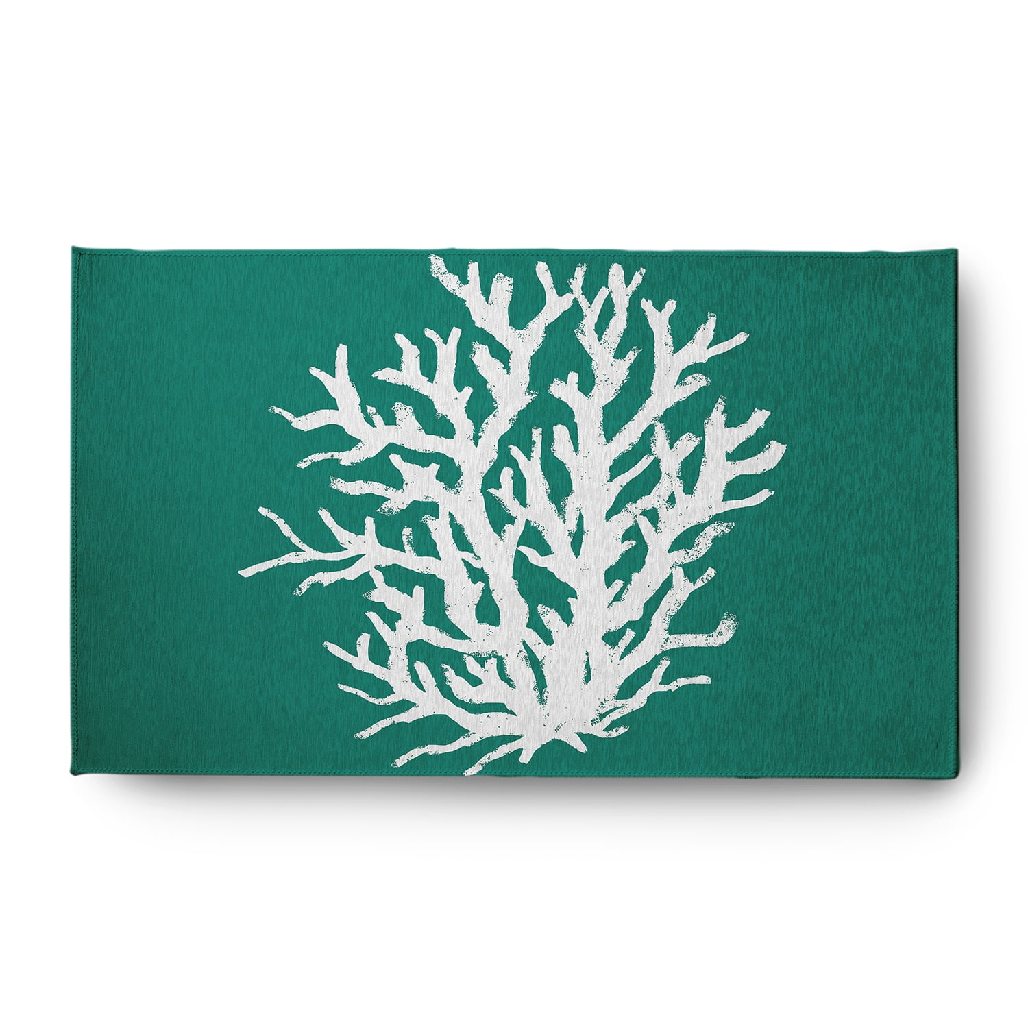 3' x 5' Simply Daisy Big Seaweed Beach Style Chenille Area Rug, Kelly Green