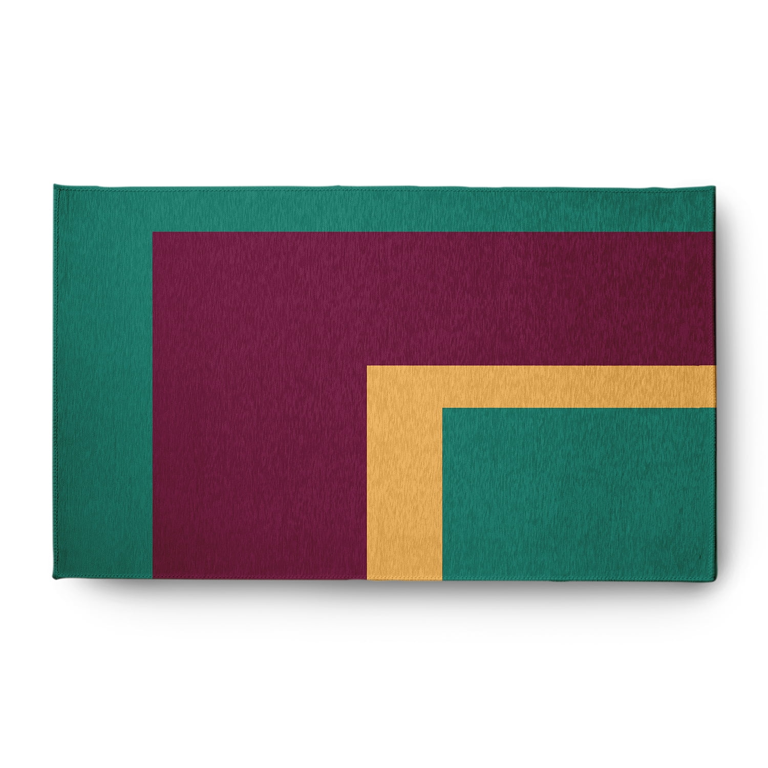 3' x 5' Simply Daisy Bold Blocks Modern & Contemporary Chenille Area Rug, Kelly Green