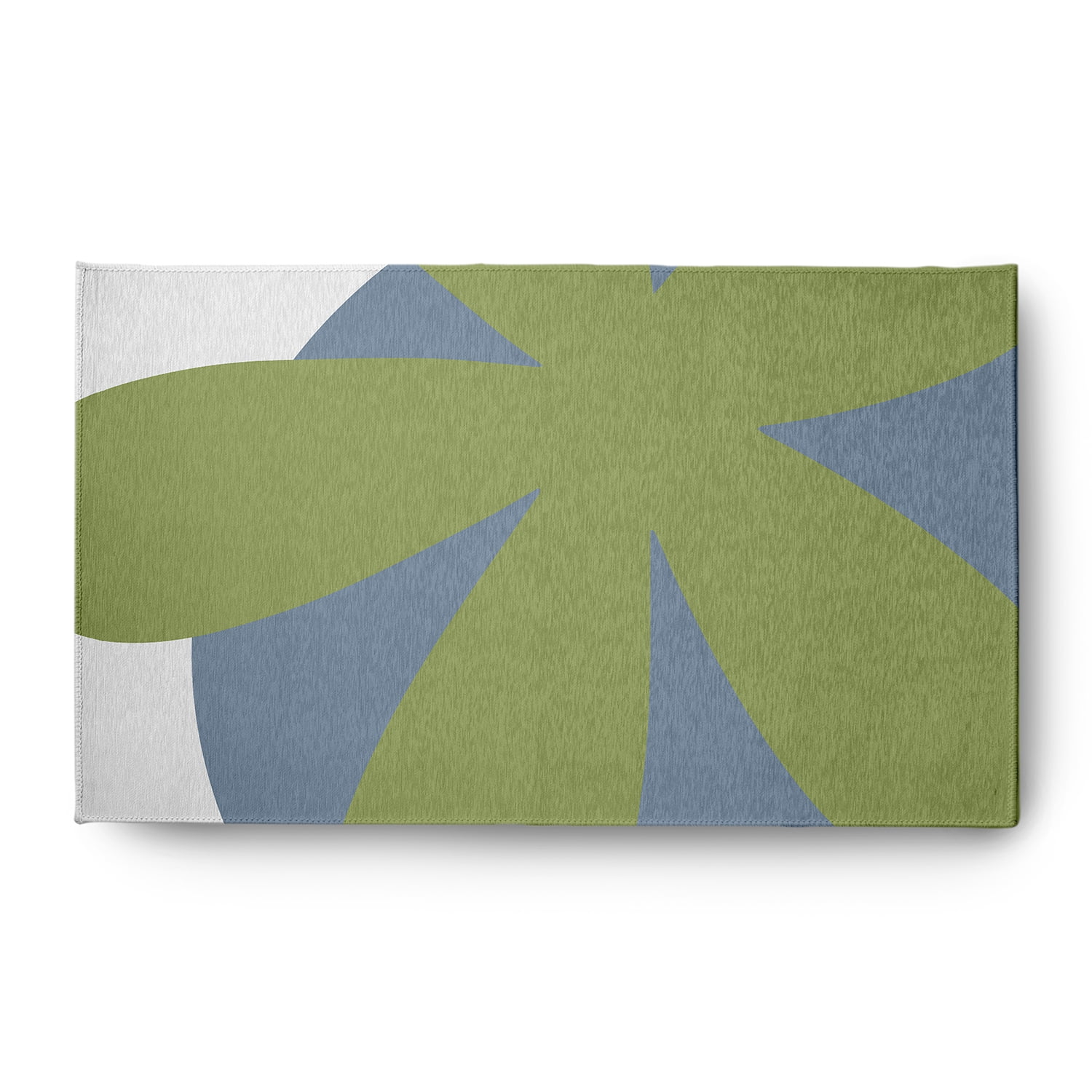 3' x 5' Simply Daisy Bold Flower Modern & Contemporary Chenille Area Rug, Apple Green