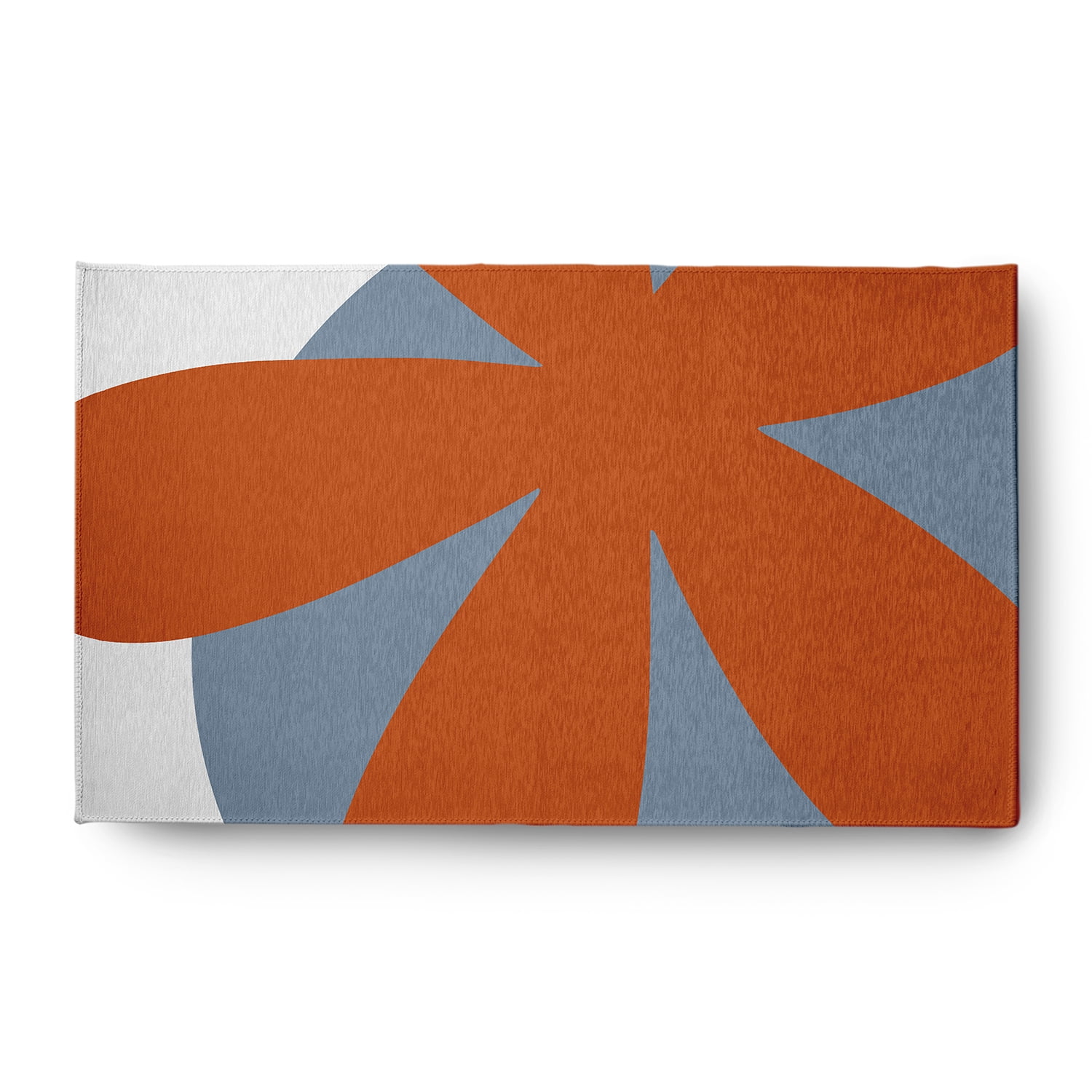 3' x 5' Simply Daisy Bold Flower Modern & Contemporary Chenille Area Rug, Perfect Orange