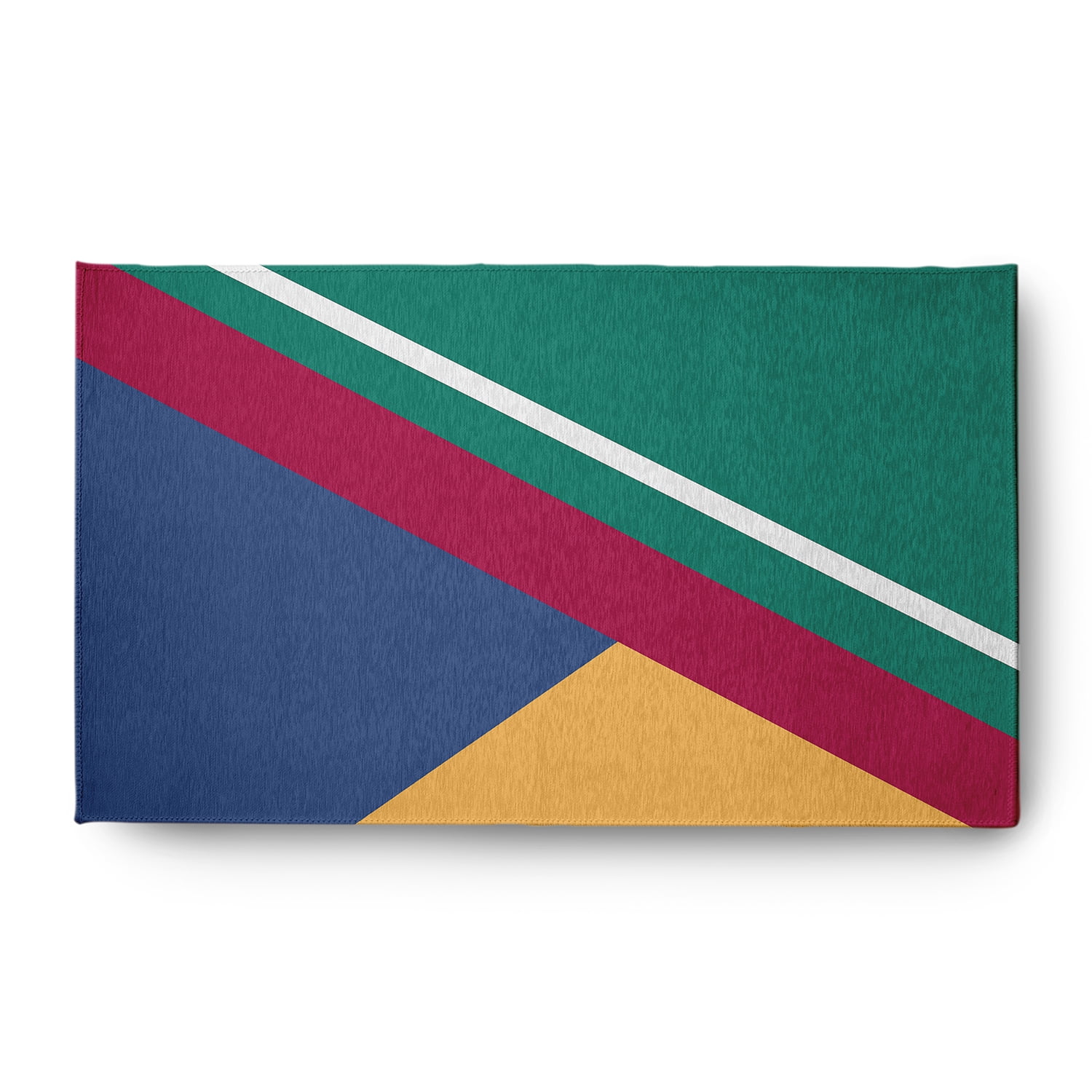 3' x 5' Simply Daisy Bold Shapes Modern & Contemporary Chenille Area Rug, Kelly Green