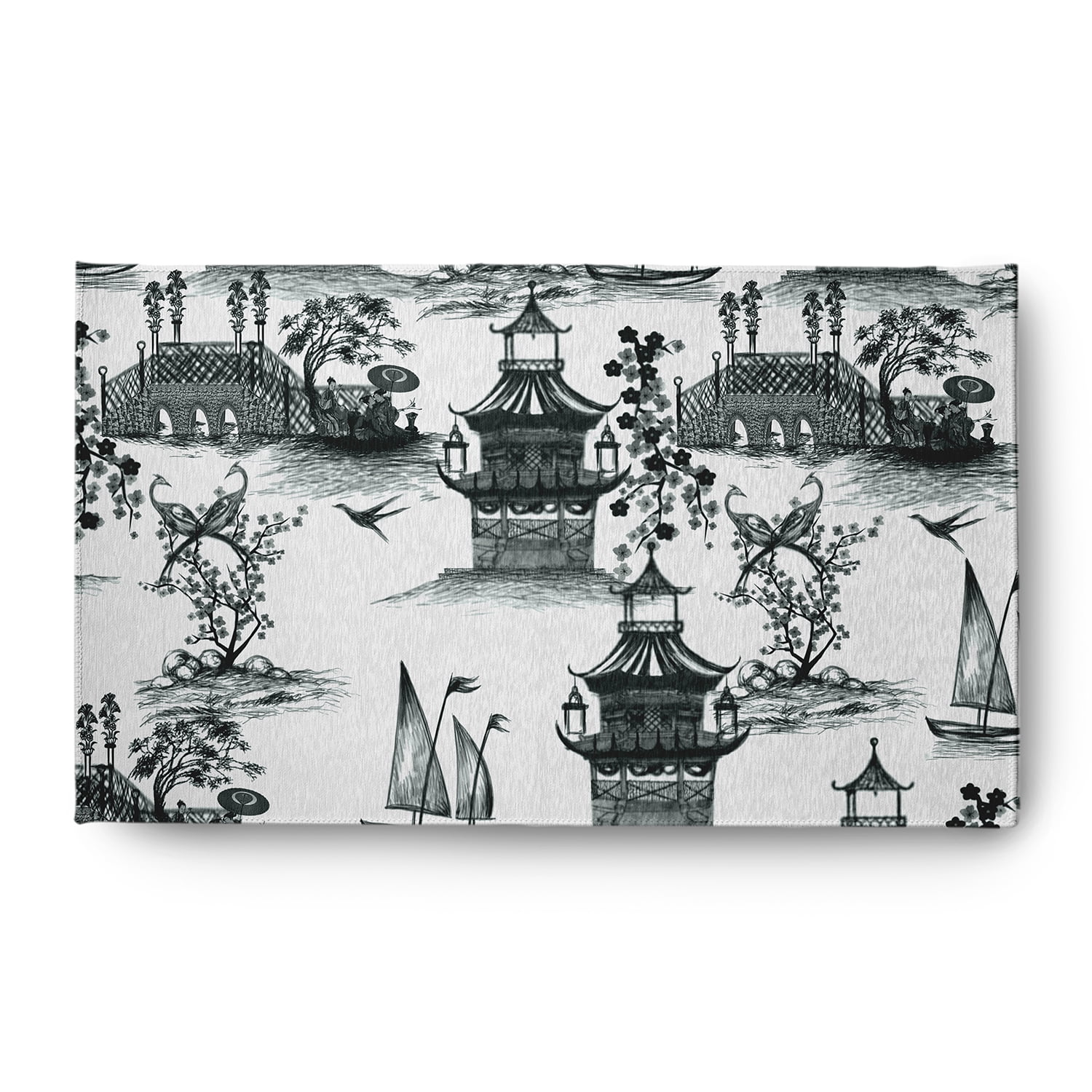 3' x 5' Simply Daisy China Old Oriental Chenille Area Rug, Black
