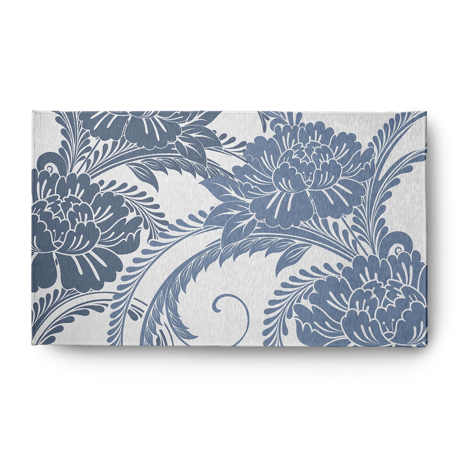 3' x 5' Simply Daisy Flower Flourish French Country Chenille Area Rug, Blue