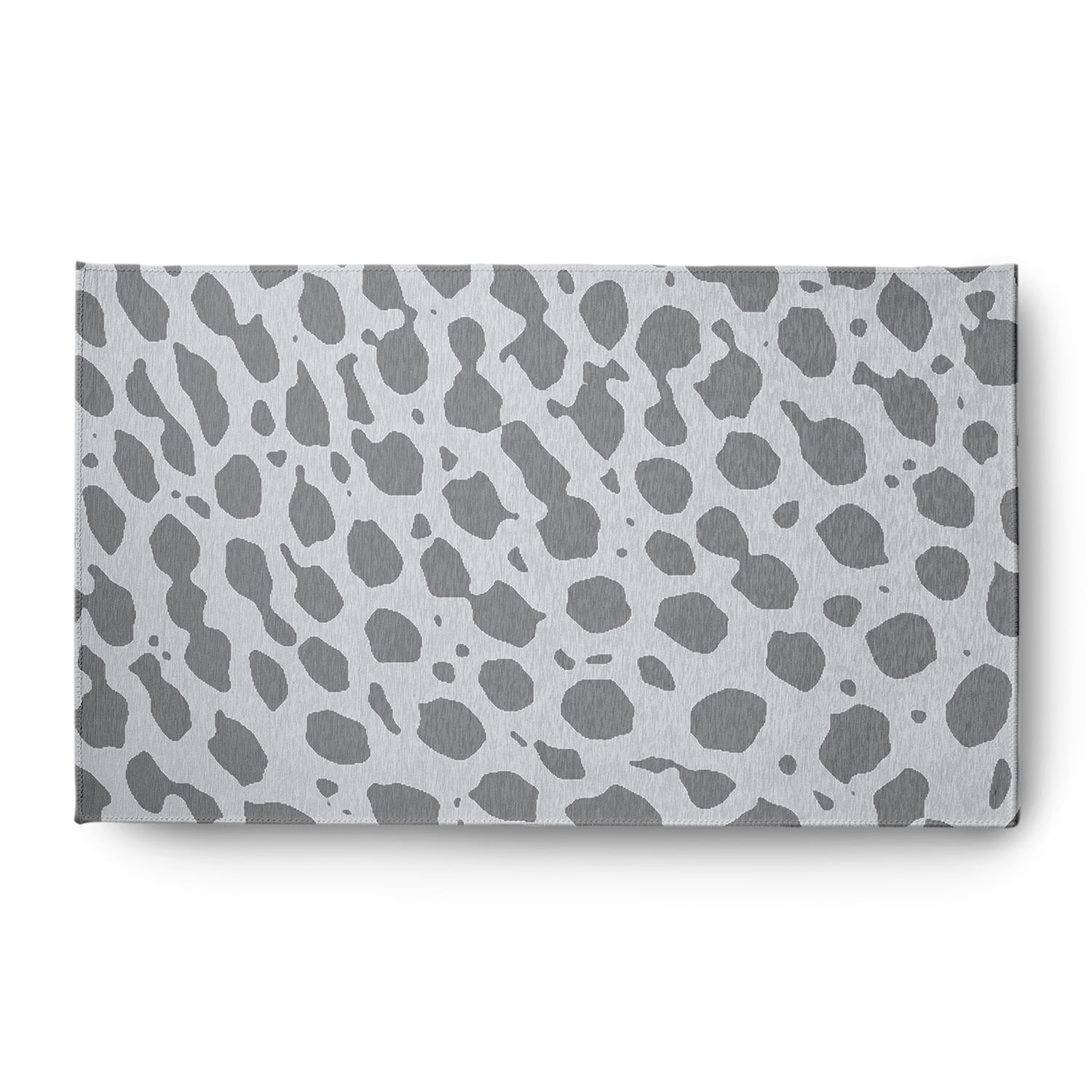 3' x 5' Simply Daisy Leopard Pattern Modern & Contemporary Chenille Area Rug, Dark Grey