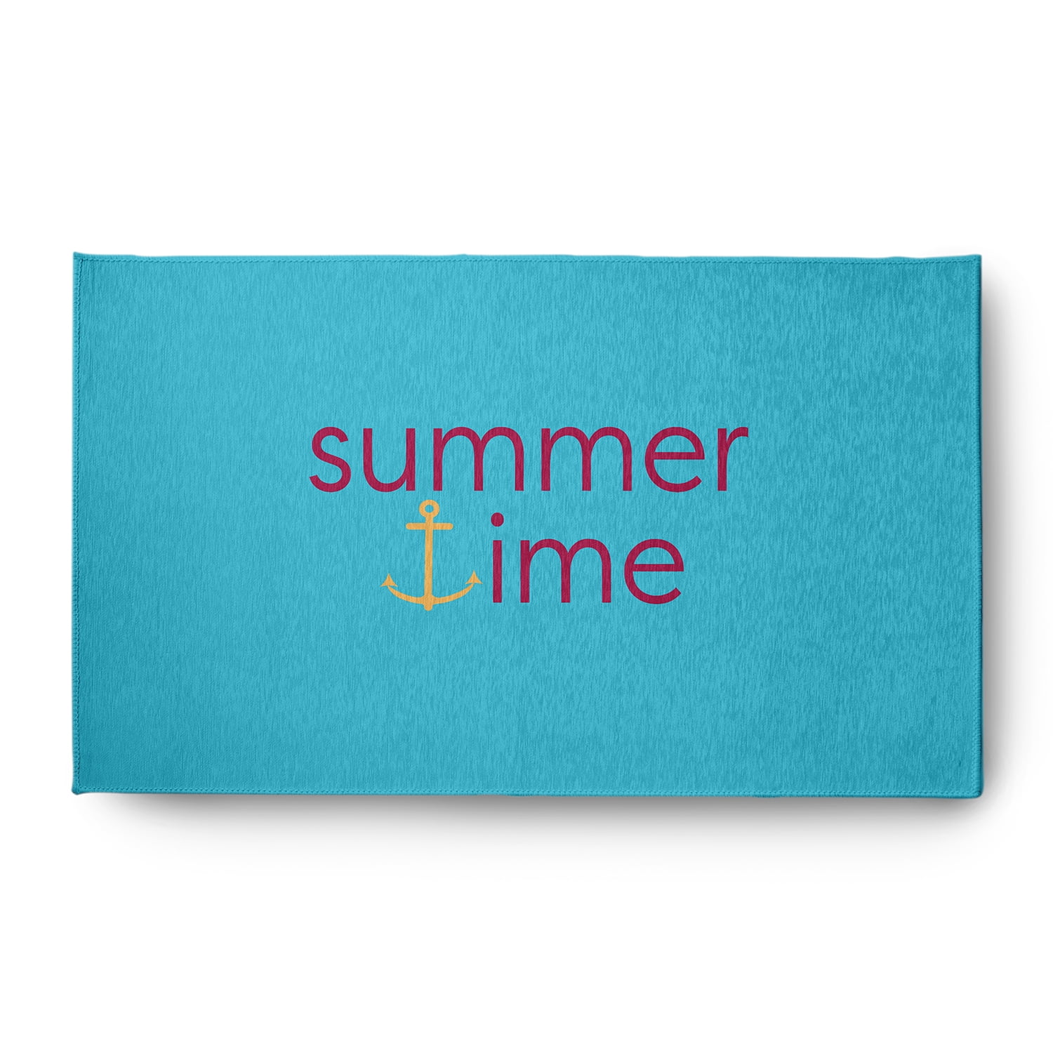 3' x 5' Simply Daisy Summer Time Anchored Beach Style Chenille Area Rug, Lipstick Pink