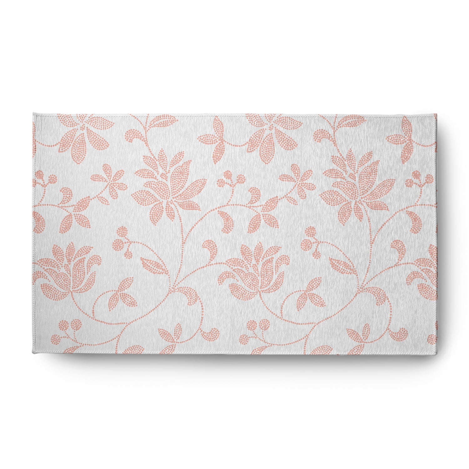 3' x 5' Simply Daisy Traditional Floral French Country Chenille Area Rug, Blush