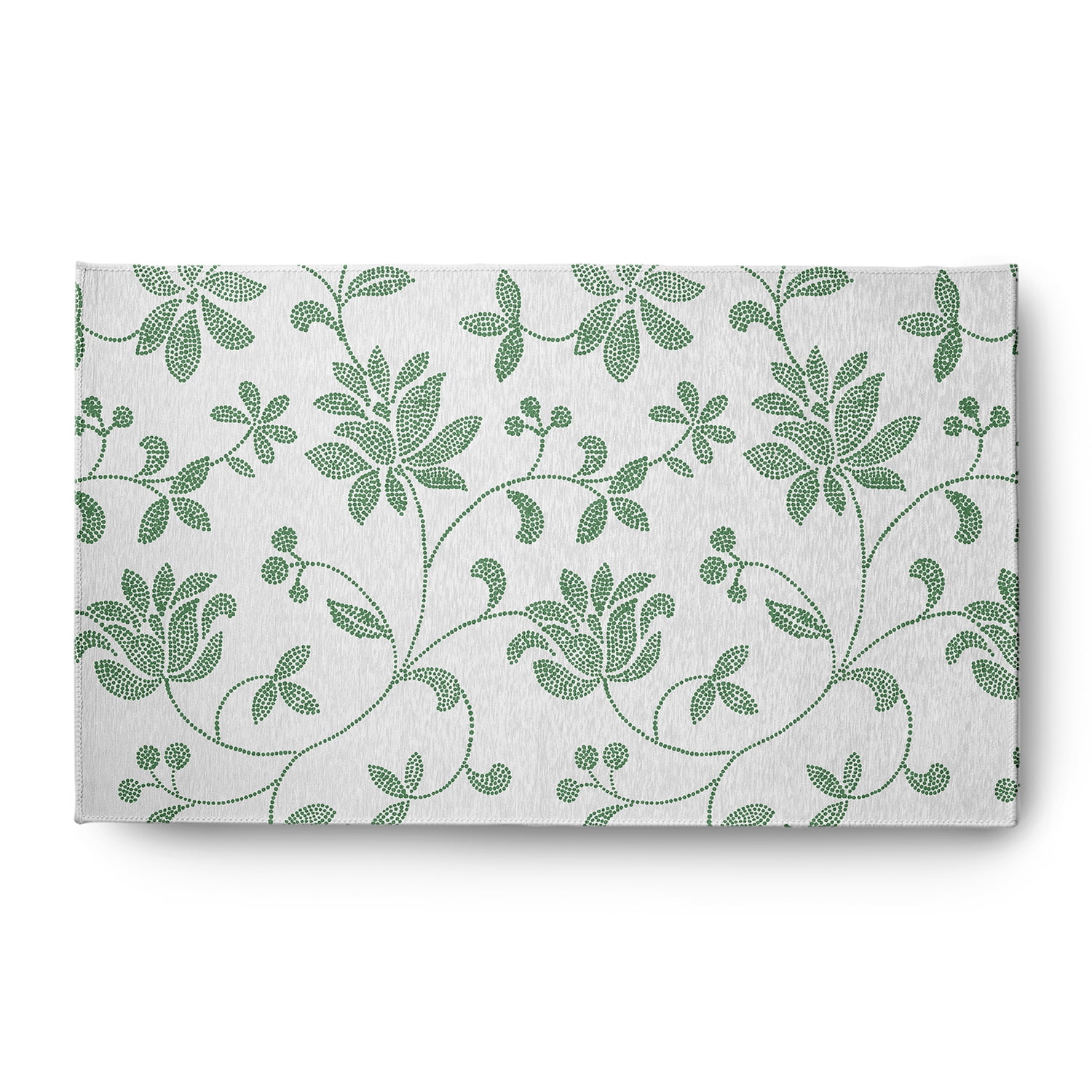 3' x 5' Simply Daisy Traditional Floral French Country Chenille Area Rug, Green