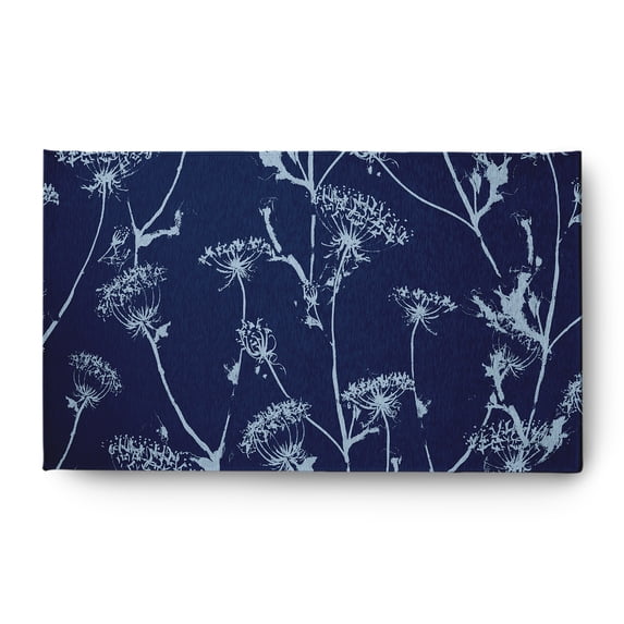 3' x 5' Simply Daisy Windy Blossom Modern & Contemporary Chenille Area Rug, Navy