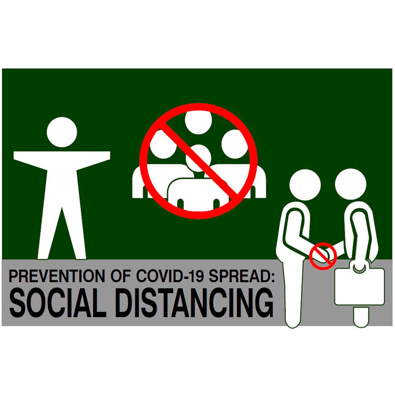 Social Distancing Message Superior Manufacturing Group Notrax 800423 NoTrax Social Distancing ...