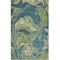 thumbnail image 1 of 3' x 5' Teal Abstract Waves Area Rug, 1 of 2