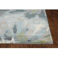 thumbnail image 1 of 3' x 5' Teal Watercolor Leaves Area Rug, 1 of 2