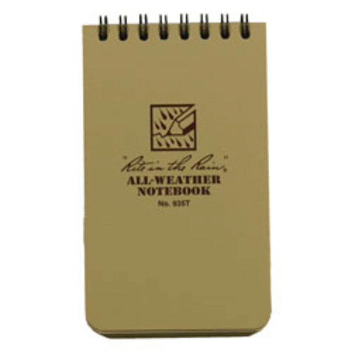 3 x 5 Top Spiral Notebook Tan