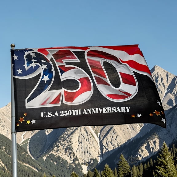 3' x 5' United States 250th Anniversary Commemorative Banner Flag