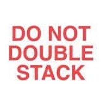 3 x 5" White/Red Do Not Double Stack Label, Packing, Mover Stickers Pack of 500]