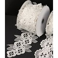 thumbnail image 1 of 3" x 5 Yards Floral Lace Crochet Ribbon (Ivory), 1 of 2