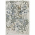 thumbnail image 1 of 3 x 5 ft. Abstract Power Loom Machine Made Stain Resistant Rectangle Area Rug, Multi Color, 1 of 1