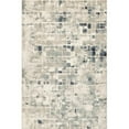 thumbnail image 1 of 3 x 5 ft. Beige & Blue Abstract Tiles Distressed Area Rug, 1 of 1