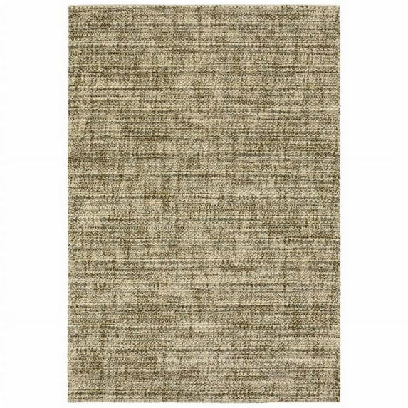 3 x 5 ft. Beige Brown Tan & Blue Green Abstract Power Loom Stain Resistant Rectangle Area Rug - Blue Green - 3 x 5 ft.
