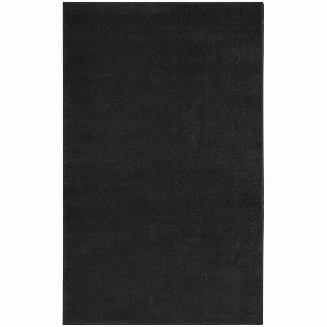 3 x 5 ft. Black Non Skid Indoor & Outdoor Rectangle Area Rug - Black - 3 x 5 ft.