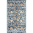thumbnail image 1 of 3 x 5 ft. Blue Southwestern Power Loom Non Skid Rectangle Area Rug, 1 of 1